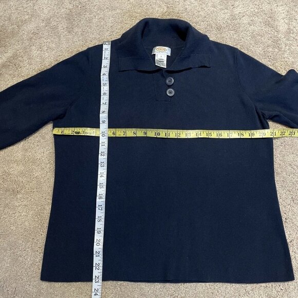 Talbots Woman Petite Cotton Henley Sweater - Picture 3 of 7